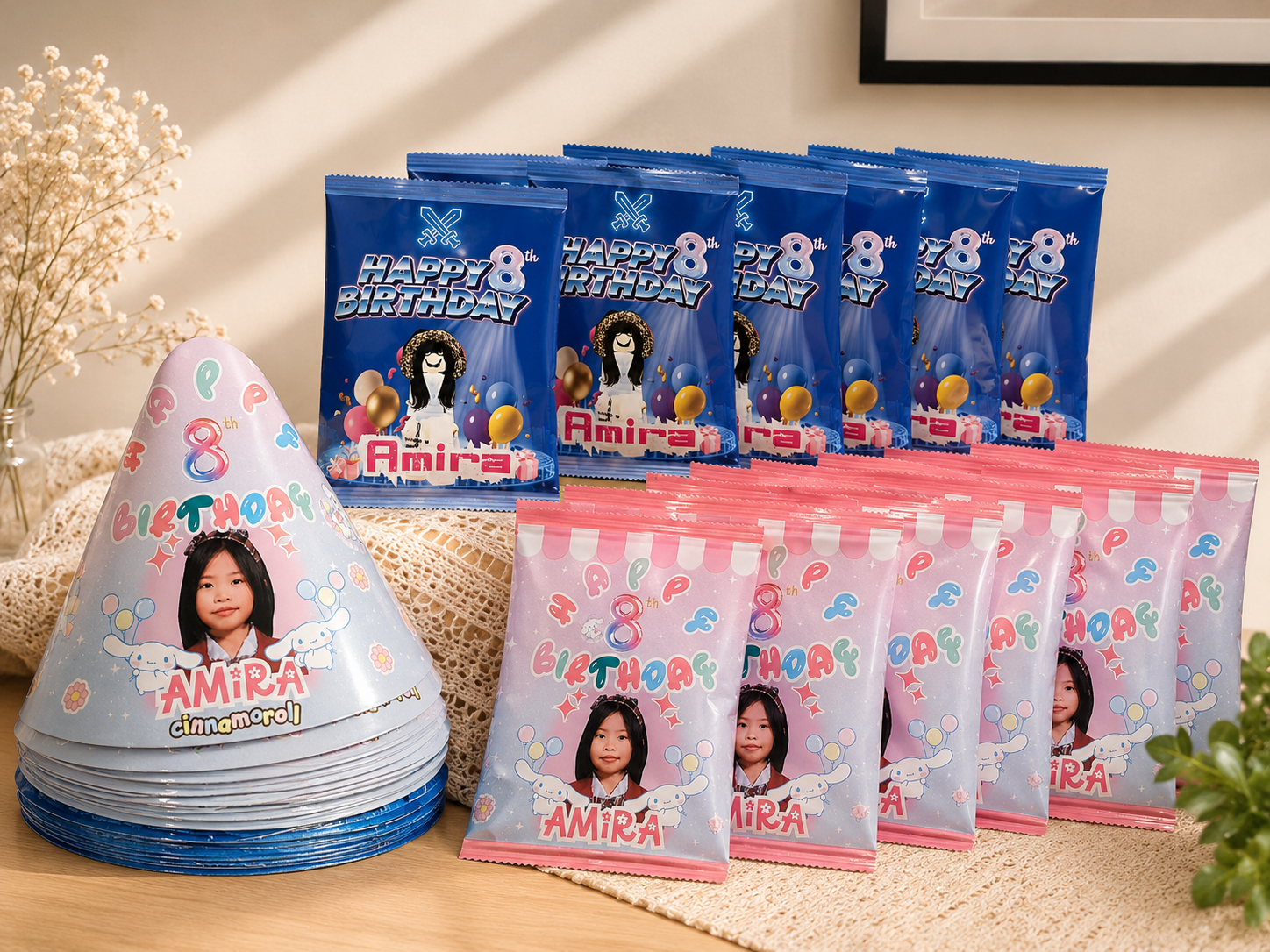 Chip Bag — Personalized chip bags available in Mini and Regular sizes perfect for affordable party favours, giveaways and special celebrations.