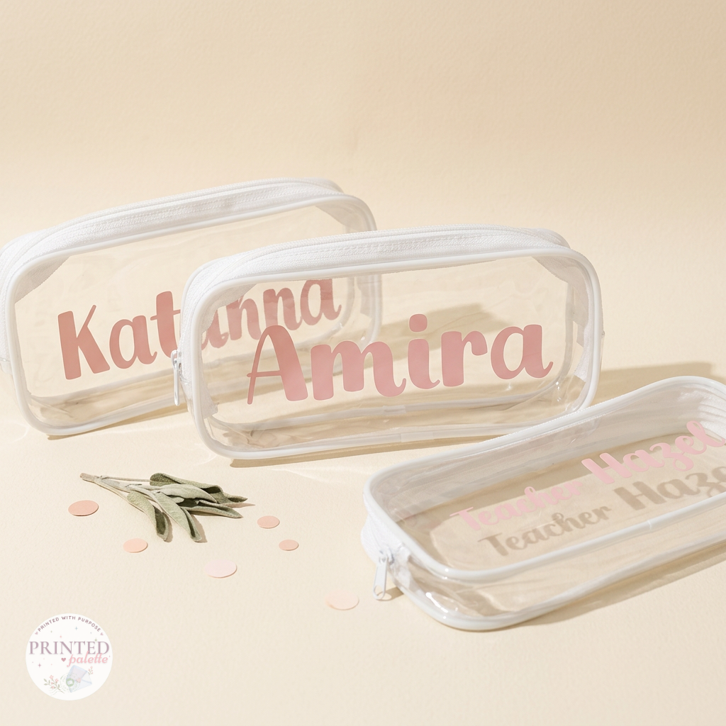 Transparent Pouch with Name