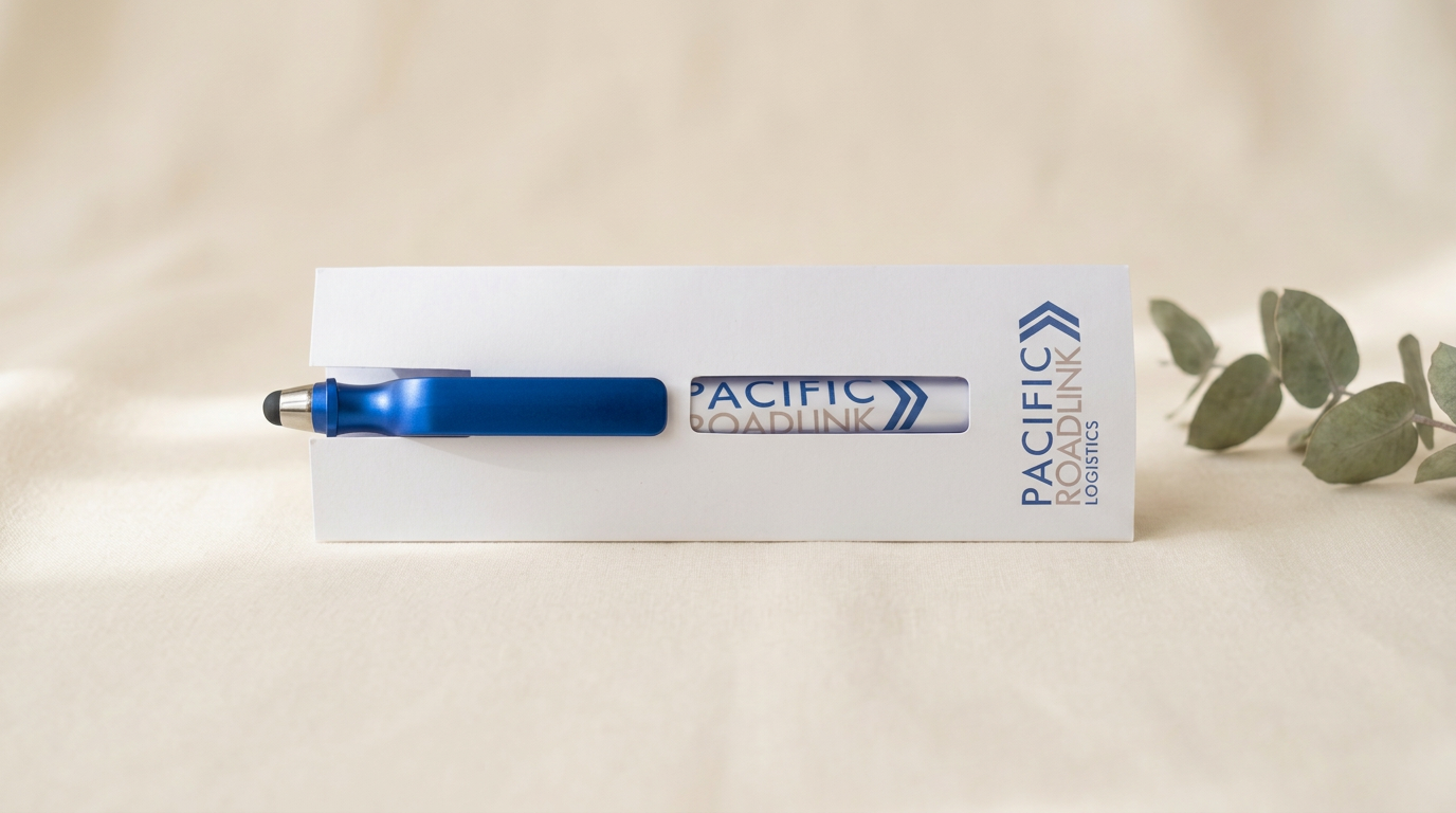 Pen with UV sticker and sleeve